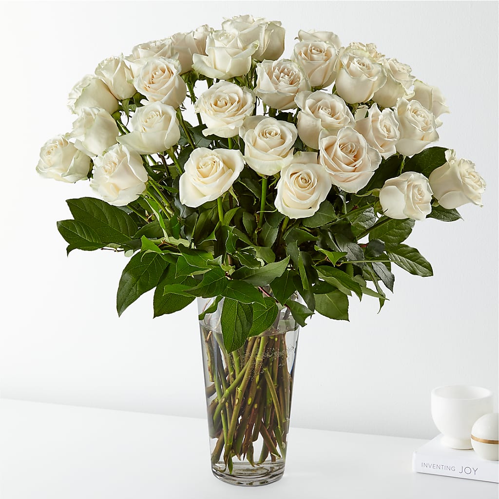 Long Stem White Rose Bouquet – ETHEL'S THIS AND THAT, Galeton PA