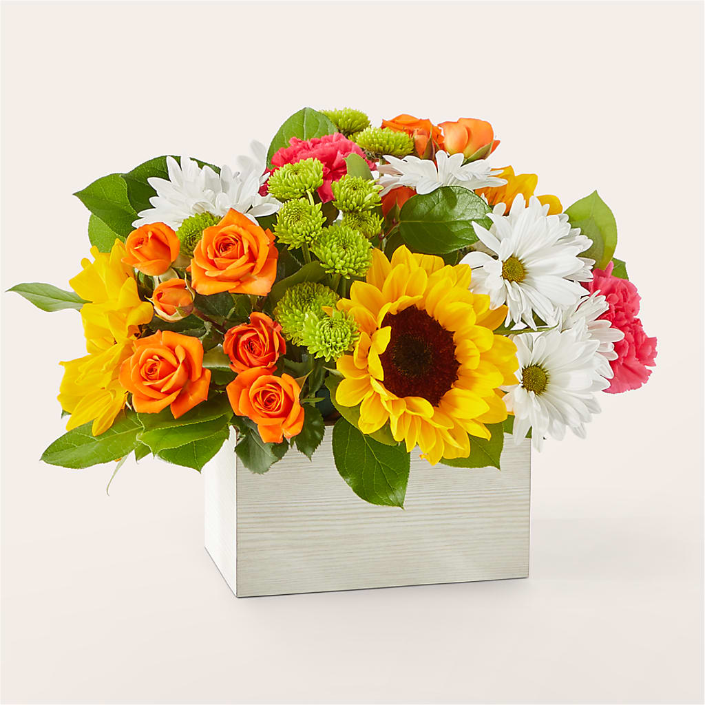 Sun-drenched Blooms Box Bouquet – ETHEL'S THIS AND THAT, Galeton PA