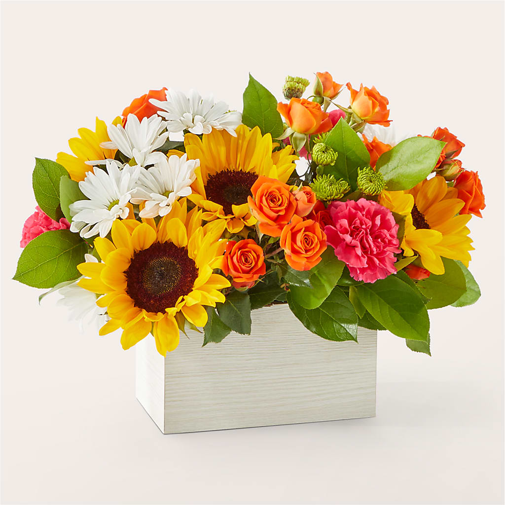 Sun-drenched Blooms Box Bouquet – ETHEL'S THIS AND THAT, Galeton PA
