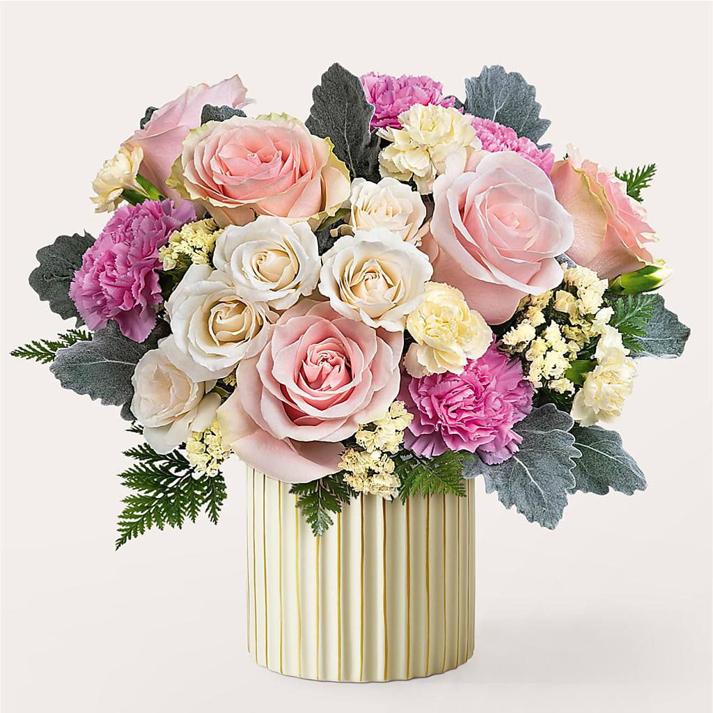 Blissful Moments Bouquet with Ivory Vase – ETHEL'S THIS AND THAT, Galeton PA