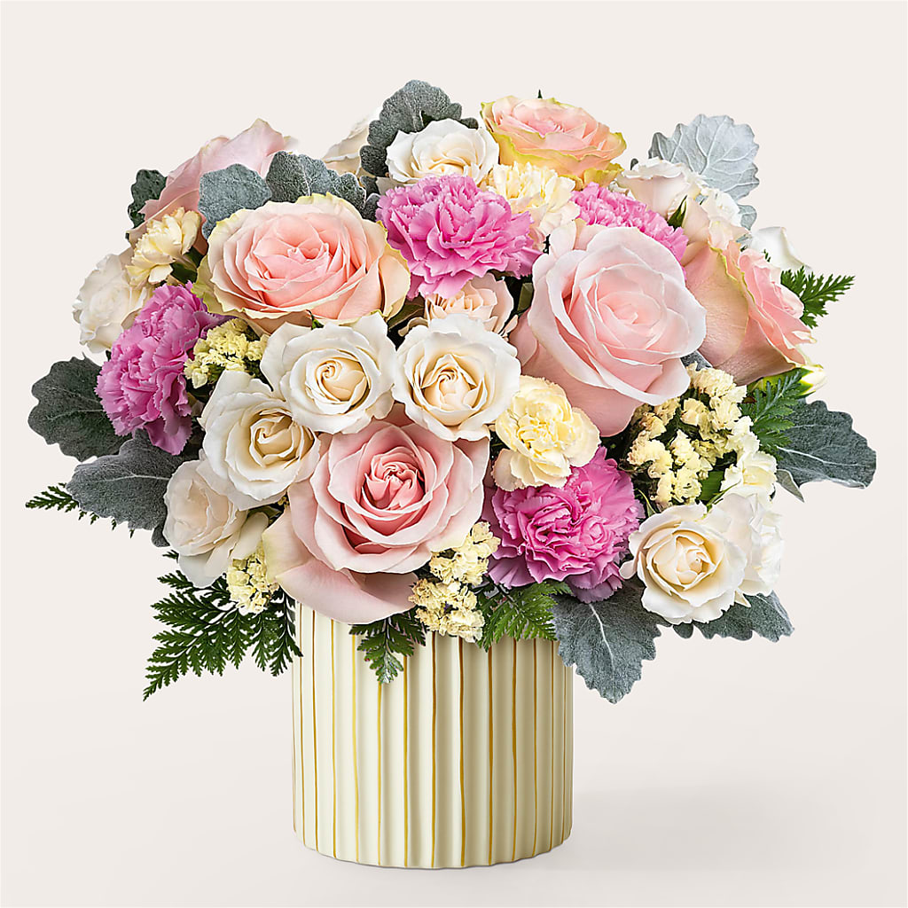 Blissful Moments Bouquet with Ivory Vase – ETHEL'S THIS AND THAT, Galeton PA