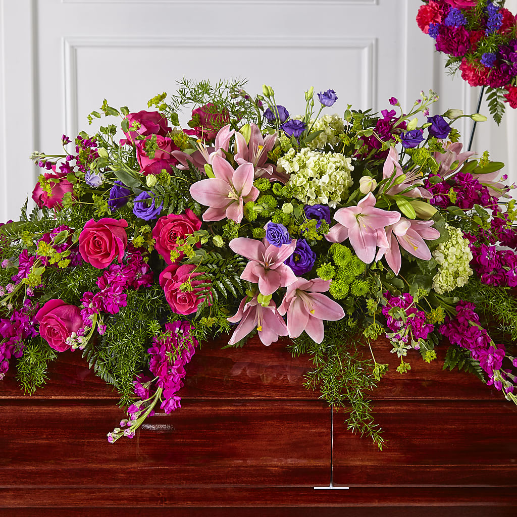 Radiant Tribute Casket Spray – ETHEL'S THIS AND THAT, Galeton PA