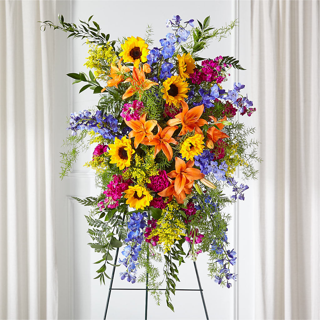 Sunlit Memories Standing Spray (Standard) – ETHEL'S THIS AND THAT, Galeton PA