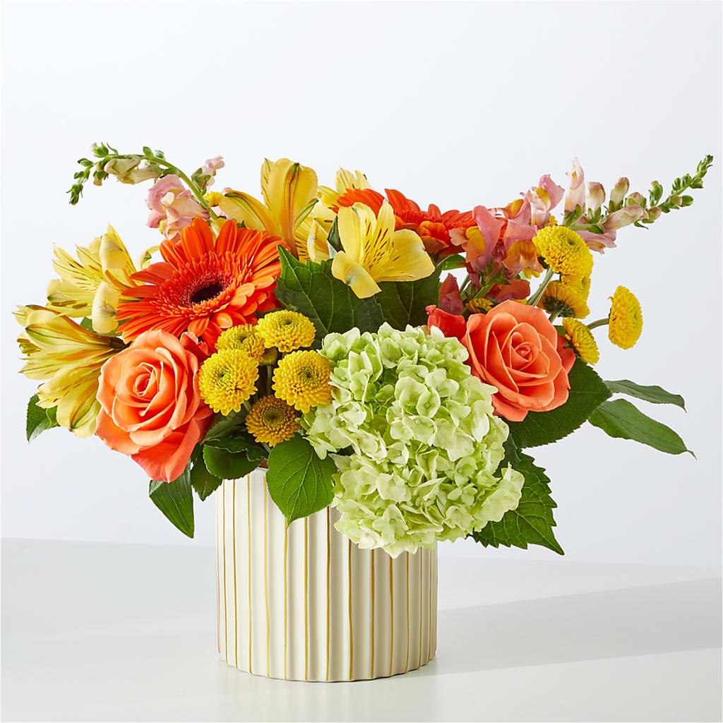 Autumn Sunshine Bouquet with Ivory Vase – ETHEL'S THIS AND THAT, Galeton PA