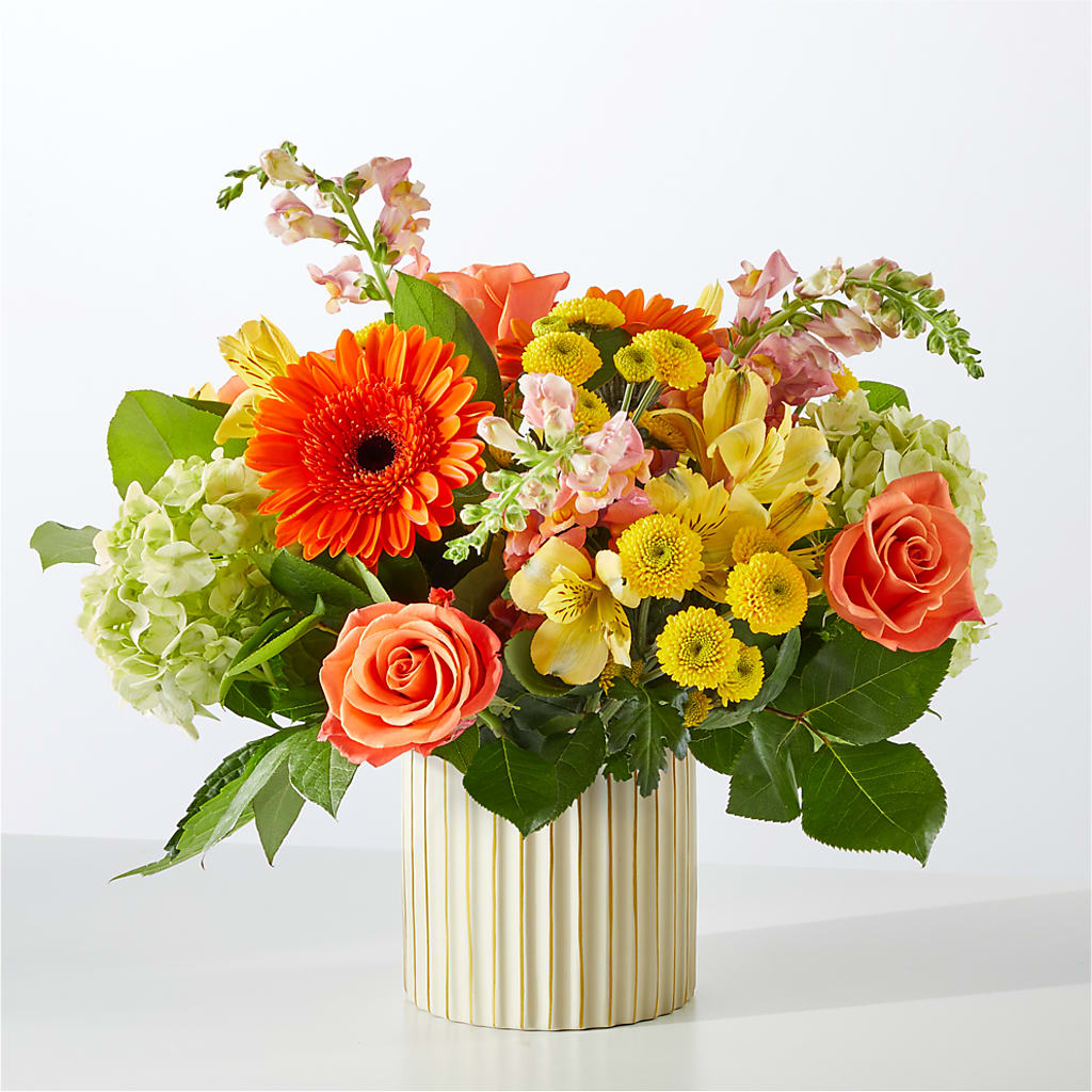 Autumn Sunshine Bouquet with Ivory Vase – ETHEL'S THIS AND THAT, Galeton PA
