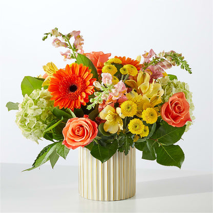 Autumn Sunshine Bouquet with Ivory Vase – ETHEL'S THIS AND THAT, Galeton PA