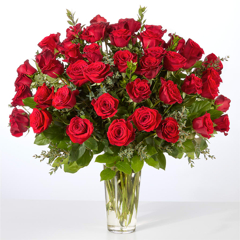 Forever Yours Fifty Stem Red Rose Bouquet – ETHEL'S THIS AND THAT, Galeton PA